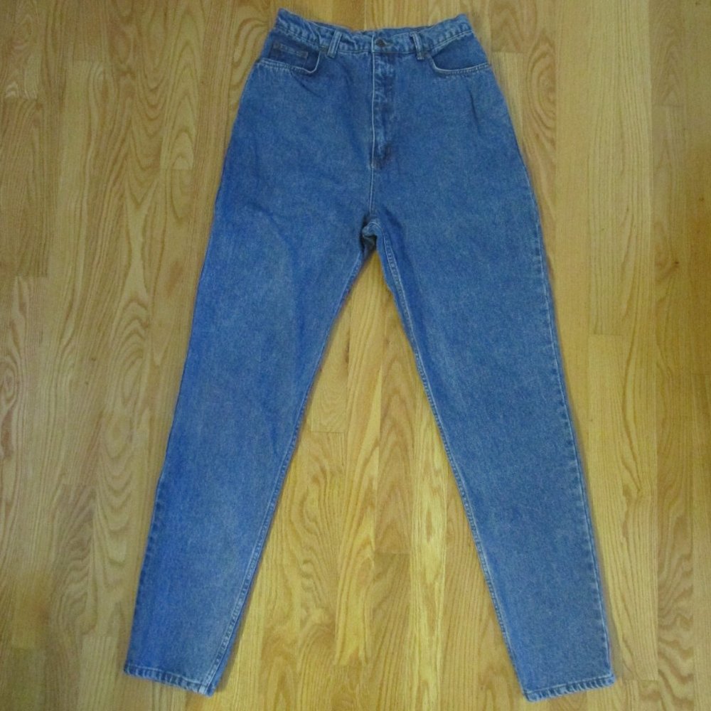 CAPEZIO WOMENS SIZE 12 TALL JEANS VINTAGE 90's STONE WASHED DENIM HIGH WAIST MOM